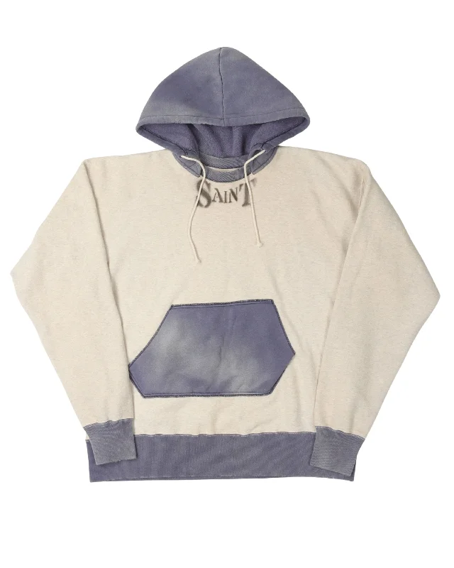 Two-Tone Hoodie Hoodie with Puffed Sleeves Voluminous Trendy