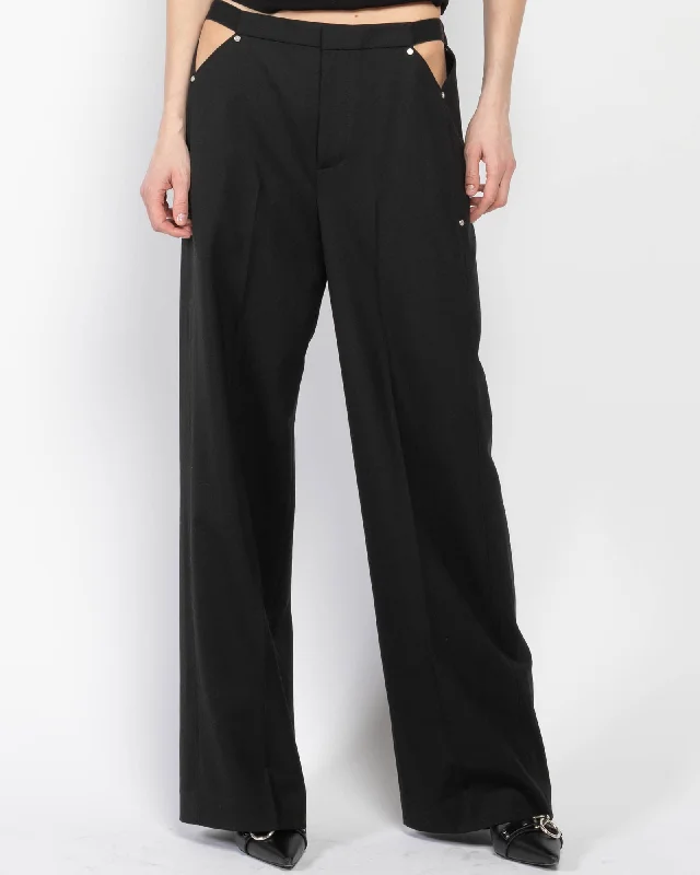 Pierced Stud Trousers Trousers Versatile Stylish