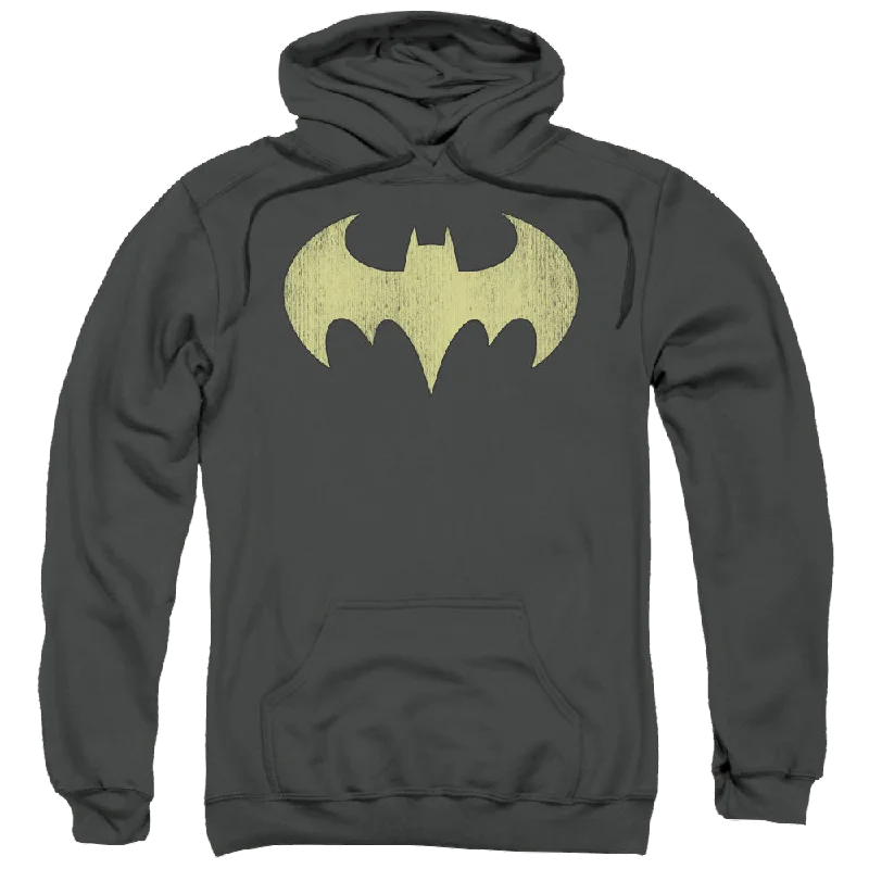 Batgirl Batgirl Logo Distressed - Pullover Hoodie Turtleneck Warm Pullover