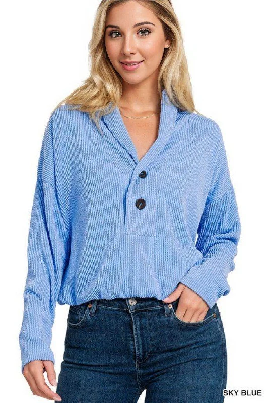 ZENANA | Textured Line Elastic Waist Pullover Top Boat Neck Sweater