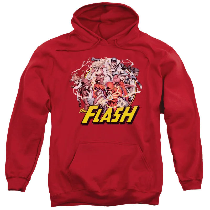 Flash, The Flash Family - Pullover Hoodie Notched Neck Pullover