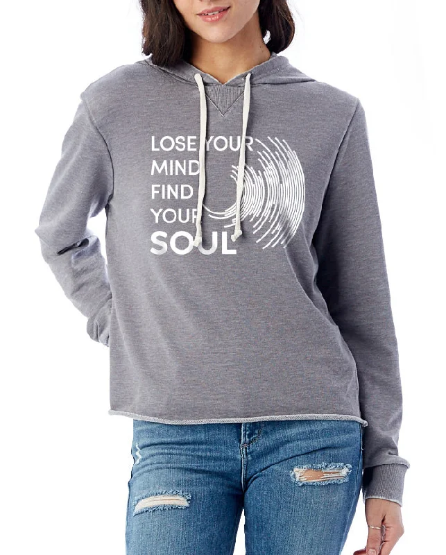 Women's Lose Your Mind French Terry Pullover Hoodie Zipper Front Cardigan
