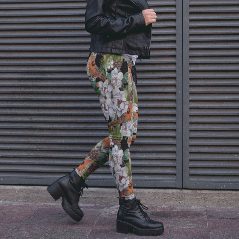 Cardinal Magnolia Leggings Trendy Minimalist Leggings