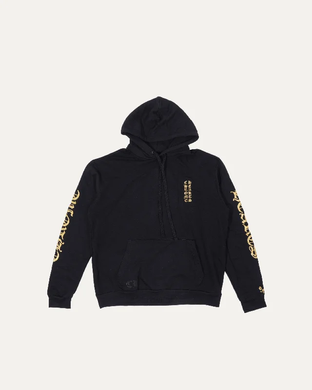 Vertical Logo Hoodie Hoodie with Strings Custom Fit Adjustable
