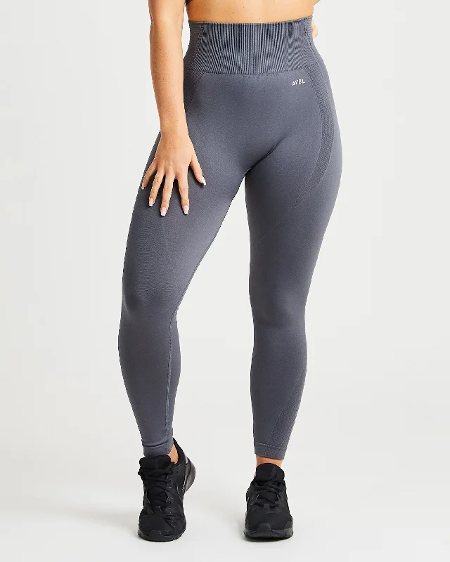 Balance V2 Seamless Leggings - Castlerock Grey Trendy Sporty Compression Leggings