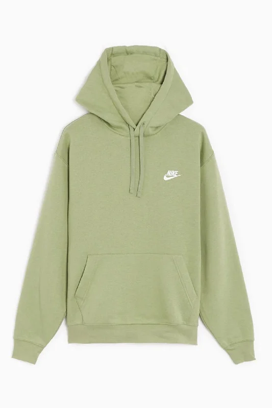 Nike Sportswear Club Pullover Hoodie Oil Green Spaghetti Sleeve Top