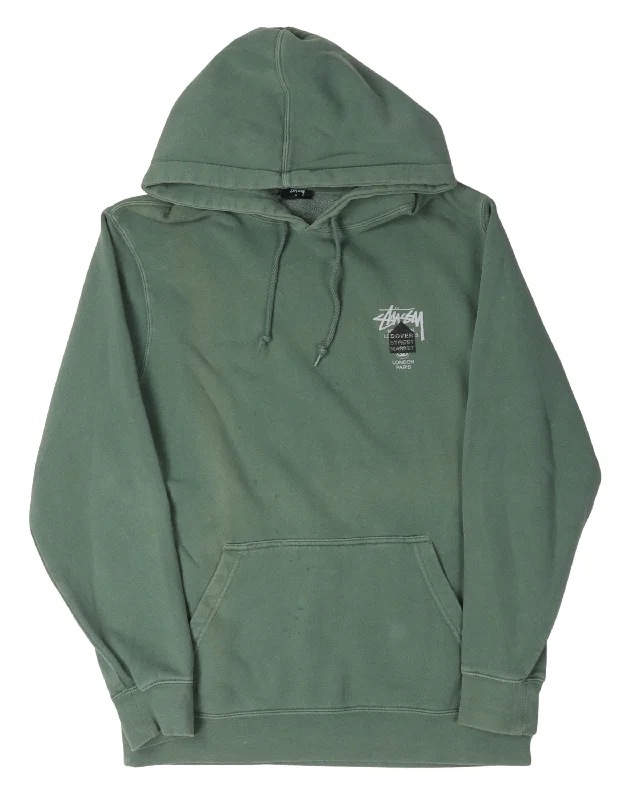 Dover Street Market World Tour Hoodie Hoodie with Hem Drawcord Adjustable Customizable