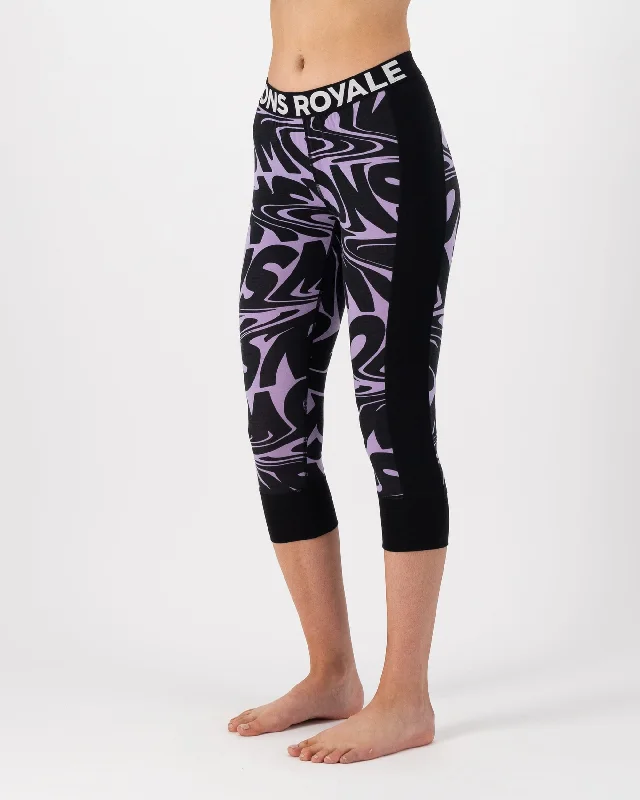 Cascade Merino Base Layer 3/4 Legging - Signal Lost Lupin Elegant Printed Leggings with Pockets Cascade Merino Base Layer 3/4 Legging - Signal Lost Lupin Elegant Printed Leggings with Pockets