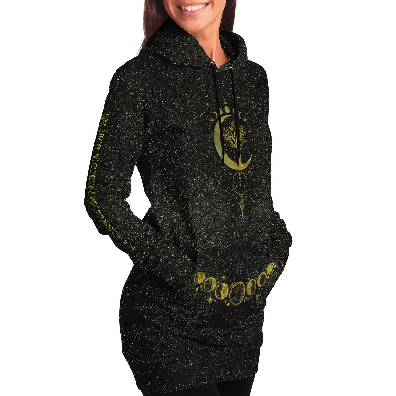 There Is More That Connects Us Hoodie Dress Hoodie with Toggle Buttons Decorative Unique