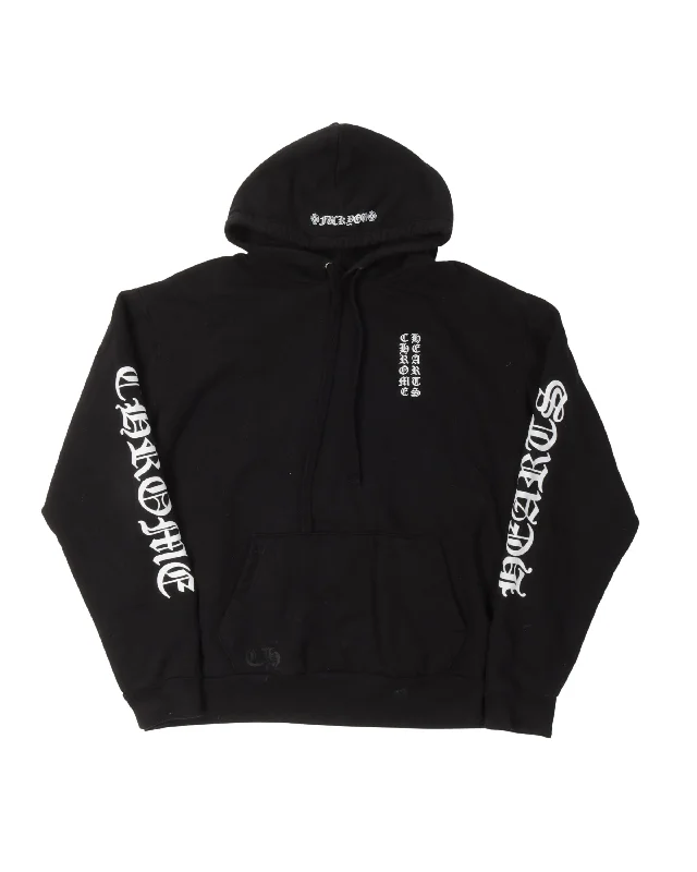 Eyechart Logo Hoodie Hoodie with Side Slits Relaxed Casual