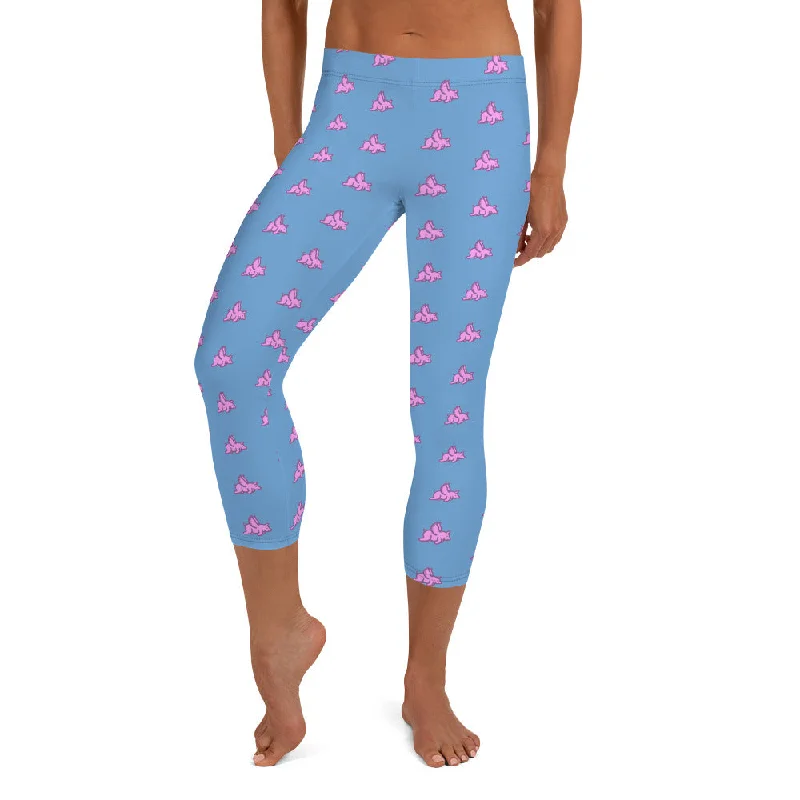 When Pigs Fly Capri Leggings Stylish Sweatproof Leggings