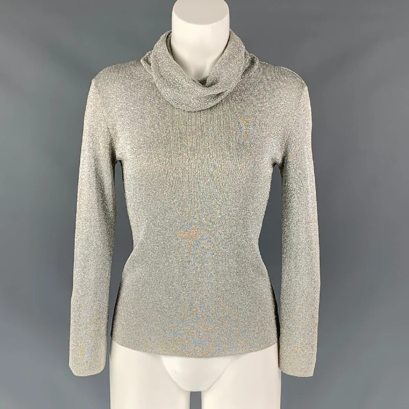 Silver VINTAGE Size M Pullover Boyleg Sleeve Pullover