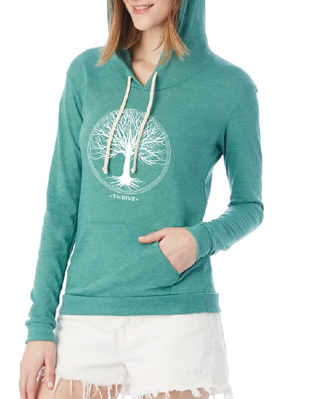 Women's Thrive Eco-Jersey Pullover Hoodie Short Sleeve Top