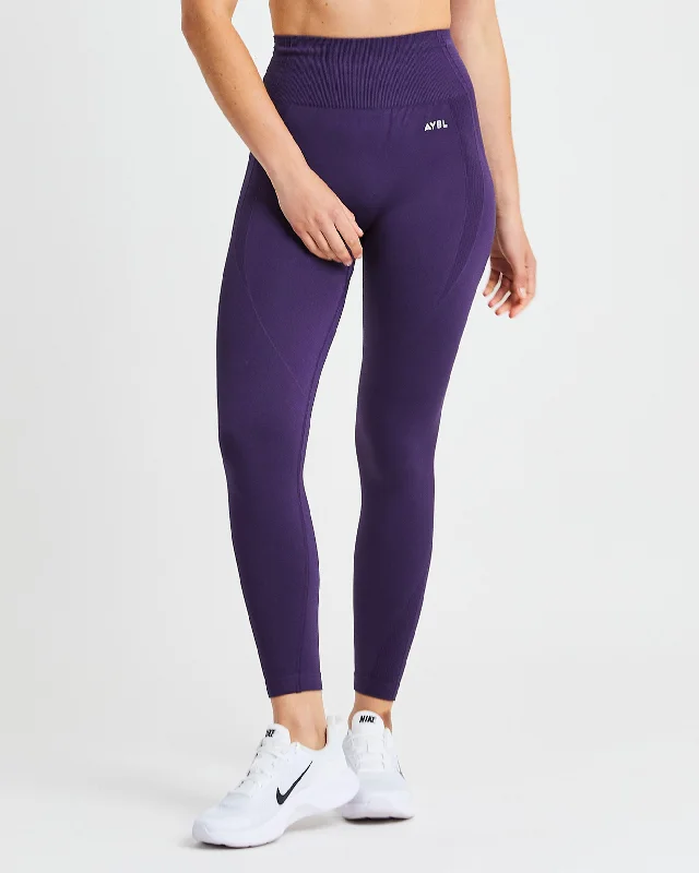 Balance V2 Seamless Leggings - Mulberry Lila Stylish Stretch Print Leggings