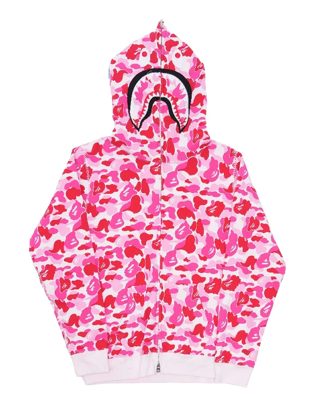 ABC Camo Shark Full Zip Hoodie Hoodie with Pocket Utility Practical
