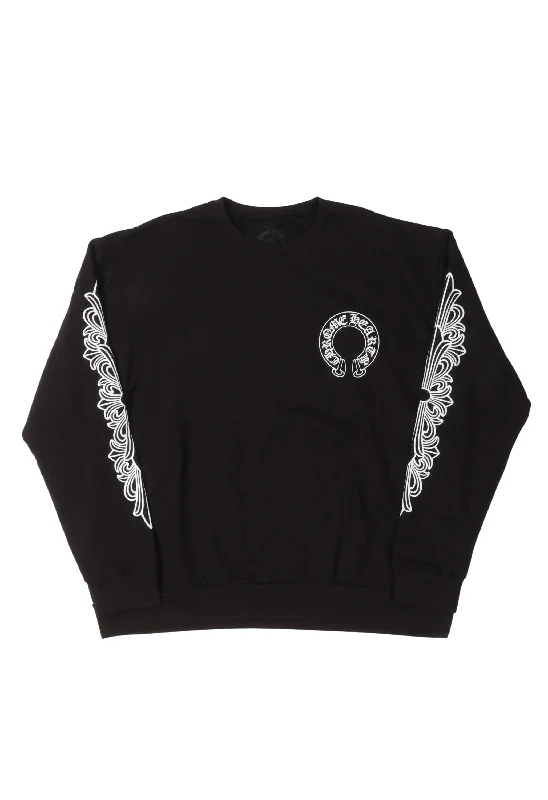Horseshoe Logo Sweatshirt Hoodie with Longline Fit Extended Stylish