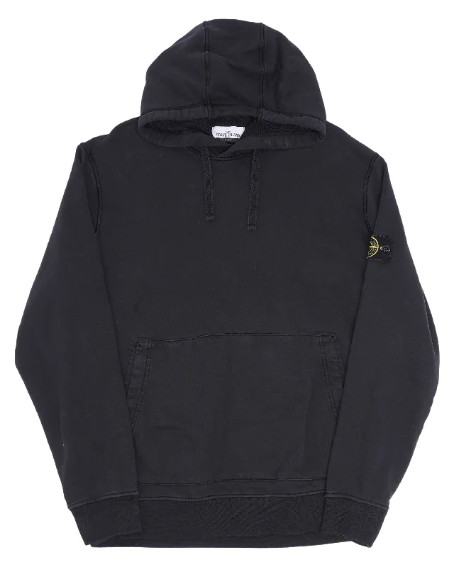 Brushed Cotton Hoodie Hoodie with Button Classic Timeless