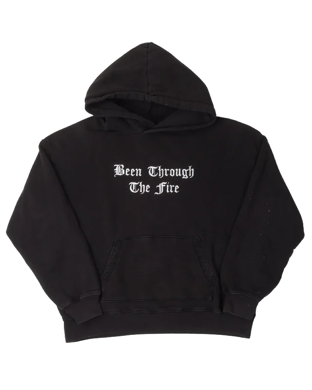 'Been Through The Fire' Hoodie Hoodie with Slim Fit Tailored Modern