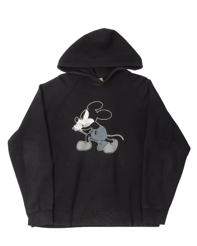 Mickey Mouse Hoodie Hoodie with Hem Ribbing Snug Secure