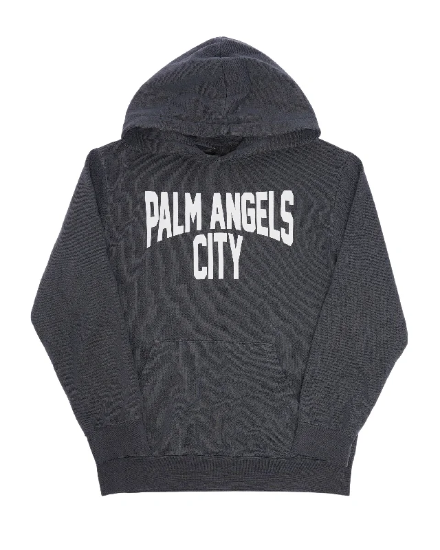 City Hoodie Hoodie with Rolled Sleeves Casual Relaxed