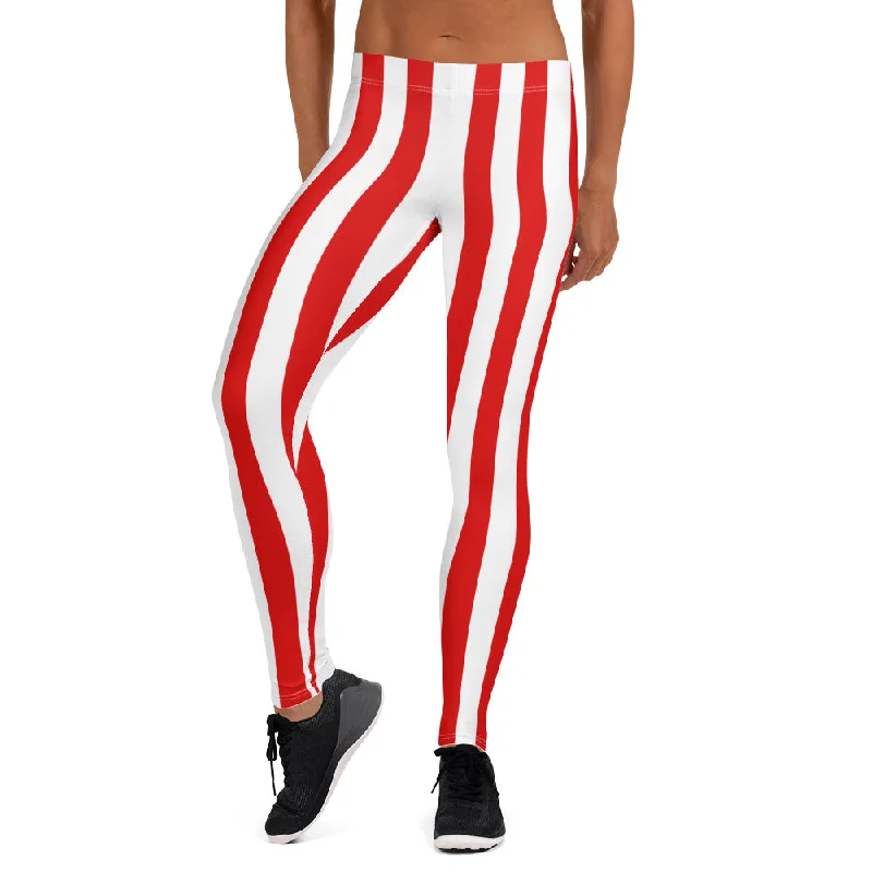 American Bars Striped Leggings Trendy Ombre Effect Leggings