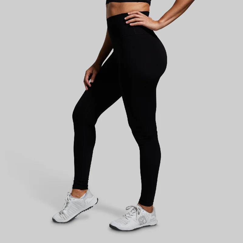 Your Go To Legging 2.0 (Black) Fashionable Full-Length Active Leggings
