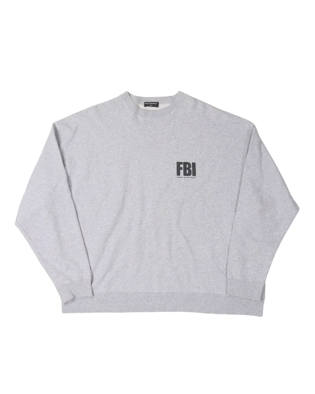 FBI Crewneck Sweatshirt Hoodie with V-Neck Classic Versatile