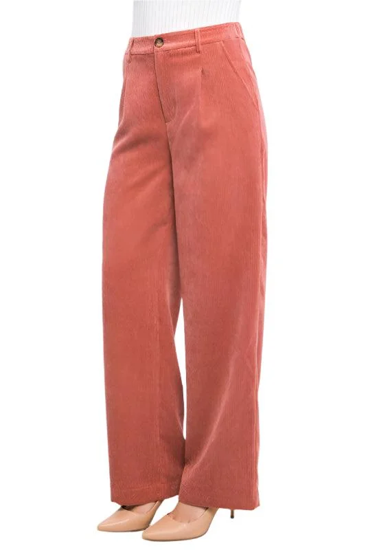 Corduroy Trouser Pants Trousers Pleated Formal