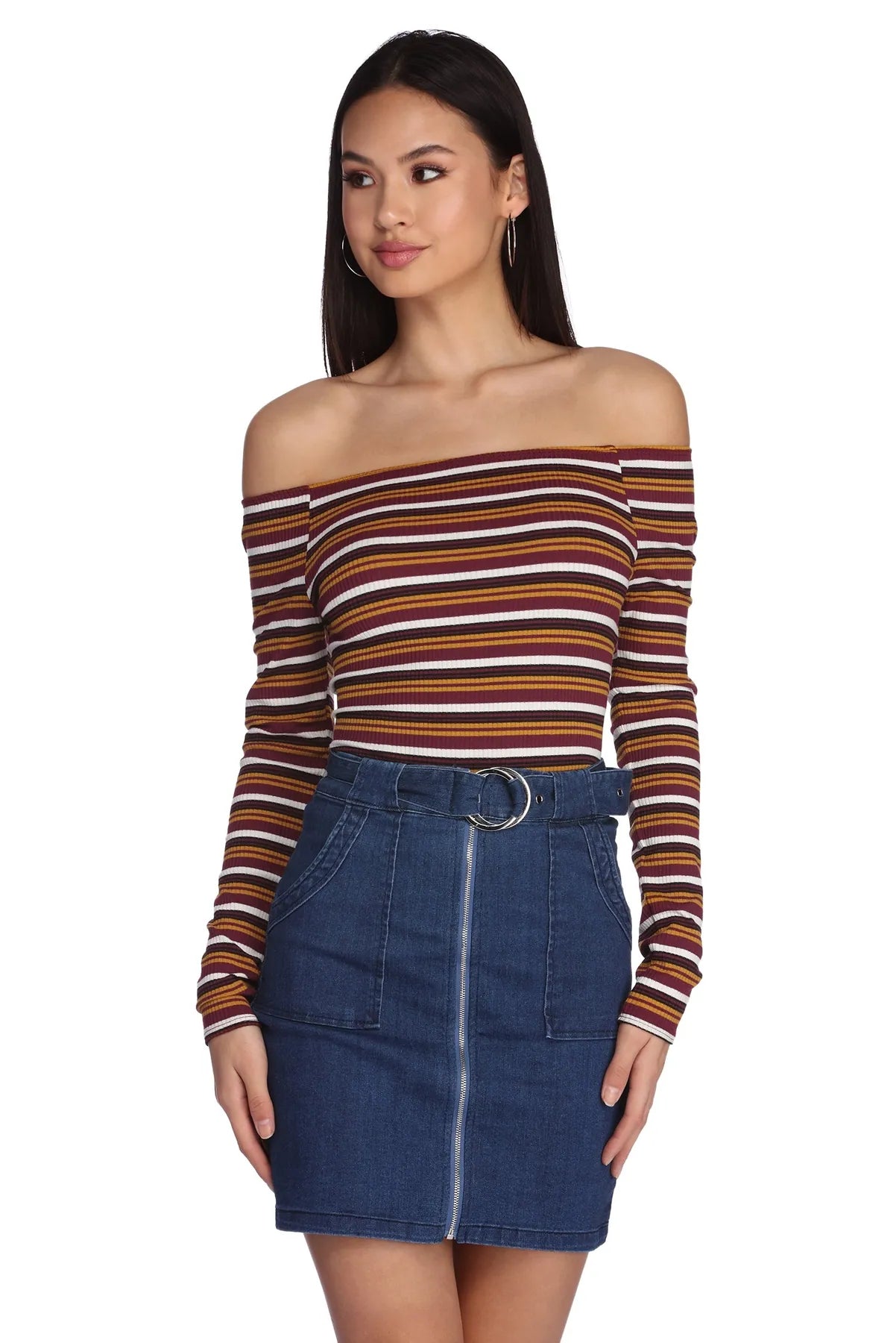 All That Stripe Crop Top Crop Top Seamless Stretchy