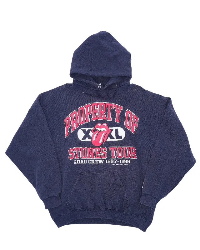 1997 Rolling Stones Road Crew Tour Hoodie Hoodie with Tied Waist Feminine Flattering