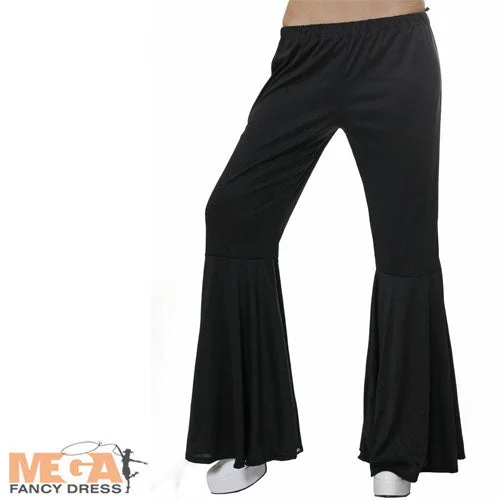 Black Flared Trousers Stylish Fashion Accessory Trousers Travel Practical