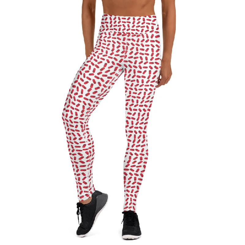Red Pill Yoga Leggings Cozy Lounge Pants Leggings