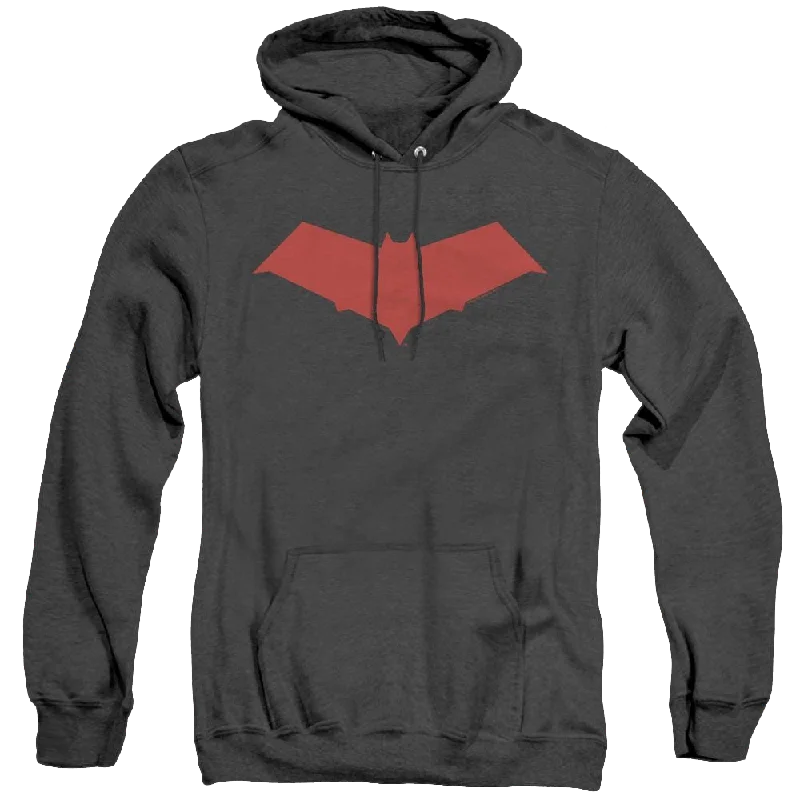 Dc Batman Red Hood - Heather Pullover Hoodie Lantern Sleeve Elegant