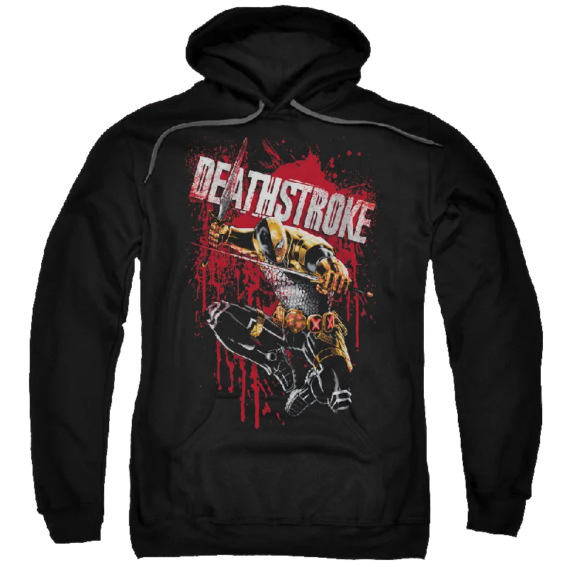 Deathstroke Blood Splattered - Pullover Hoodie Surplice Neck Pullover