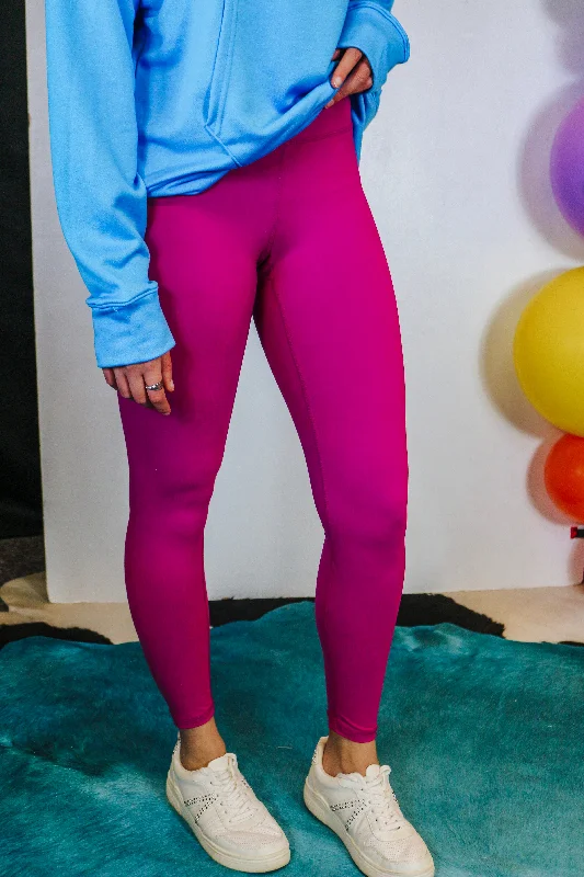 All About The Effort Raspberry Leggings Trendy Seamless Fit Leggings