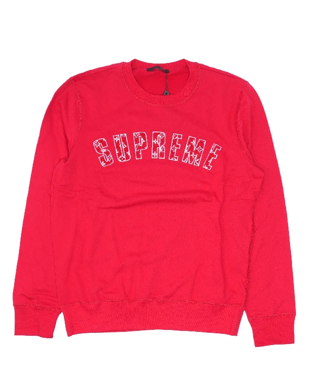 Supreme Arc Logo Sweatshirt Hoodie with Metallic Shiny Futuristic