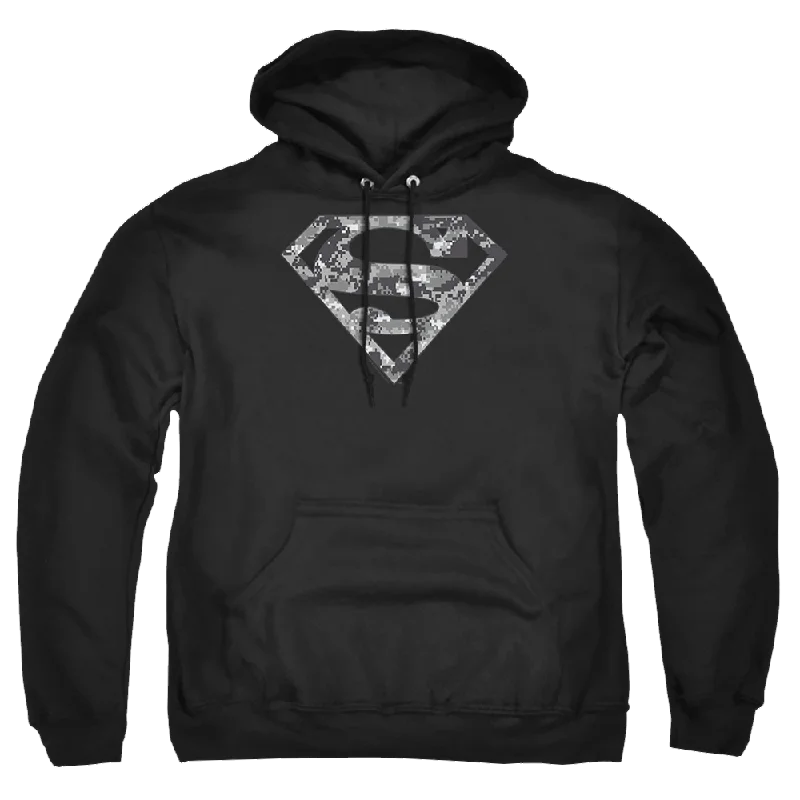 Superman Urban Camo Shield - Pullover Hoodie Square Neck Pullover