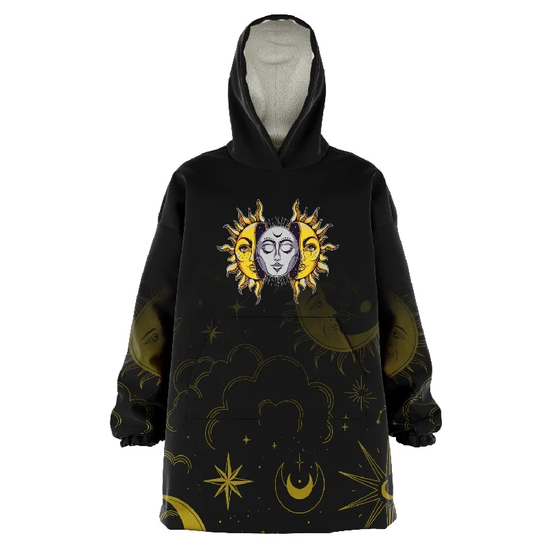Sun And Moon Snuggle Hoodie Hoodie with Magnetic Closure Innovative Modern