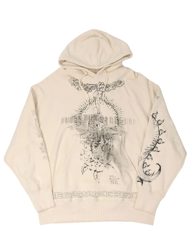 Tattoo Graphic Hoodie Hoodie with Drawstring Waist Adjustable Fitted