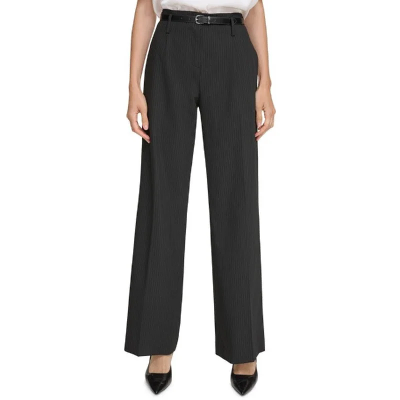 Calvin Klein Womens High Rise Belted Trouser Pants Trousers Office Stylish