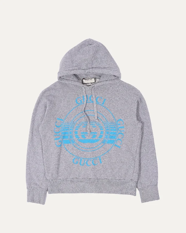 Logo Hoodie Hoodie with Reflective Safety Nightwear