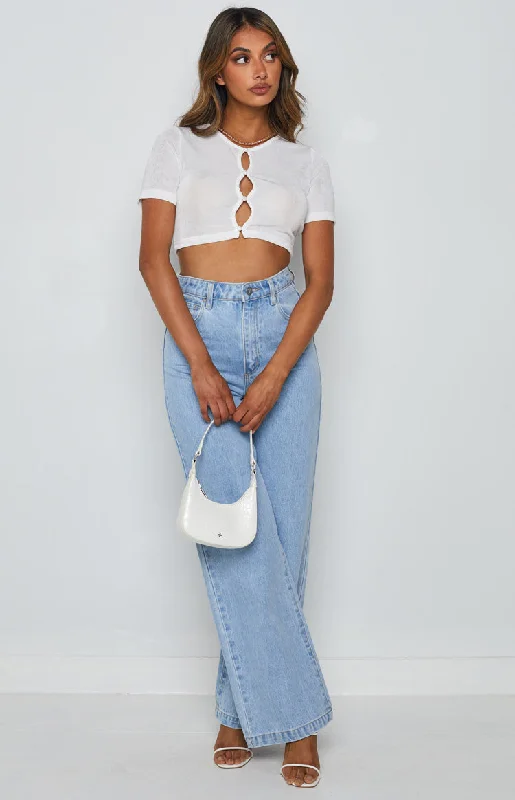 Moscow Crop Top White Collared Crew Neck Turtle Neck