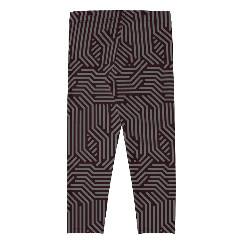 Sythrunner Capri Leggings Comfortable Power Mesh Leggings
