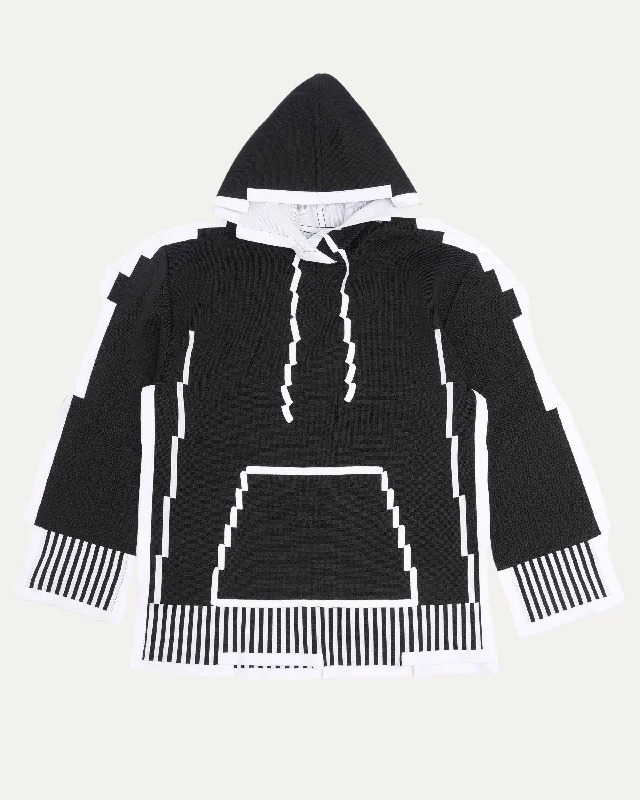 Pixelated Hoodie Hoodie with Thumb Holes Functional Cozy