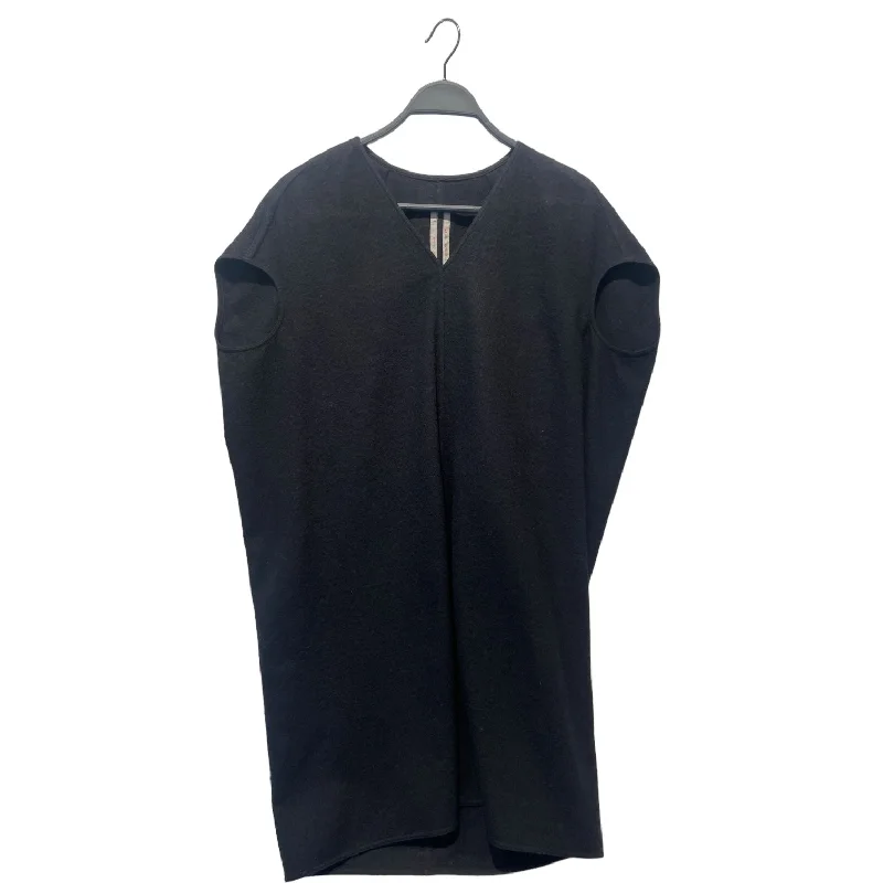 Rick Owens/Camisole Dress/4/Wool/BLK/Midi Length/ Comfortable Draped Midi Dress