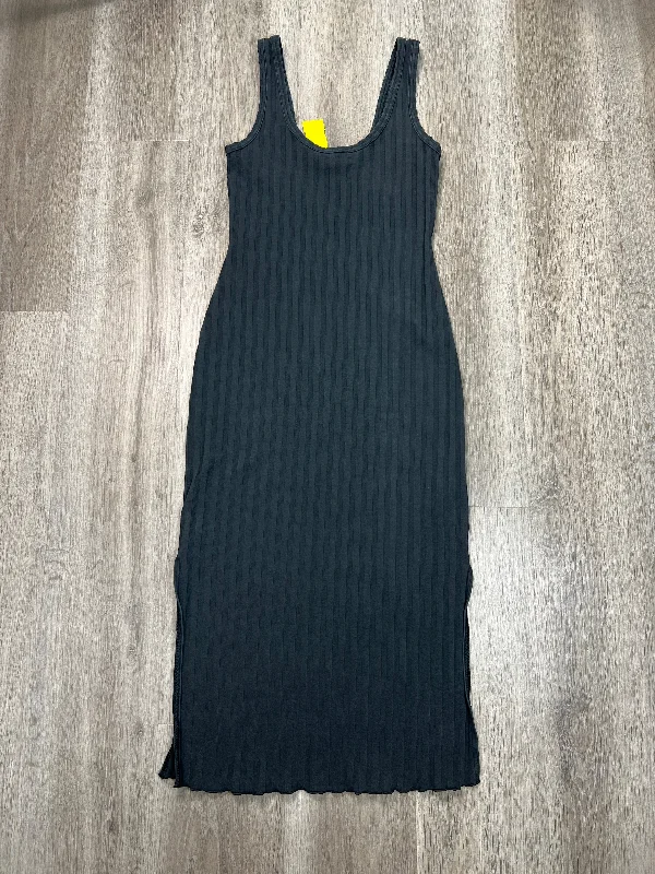 Dress Casual Midi By Aerie In Grey, Size: S Elegant Pleated Sleeve Midi Dress