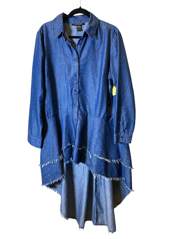 Dress Casual Midi By Ashley Stewart In Blue, Size: Xl Comfortable Knitwear Midi Dress