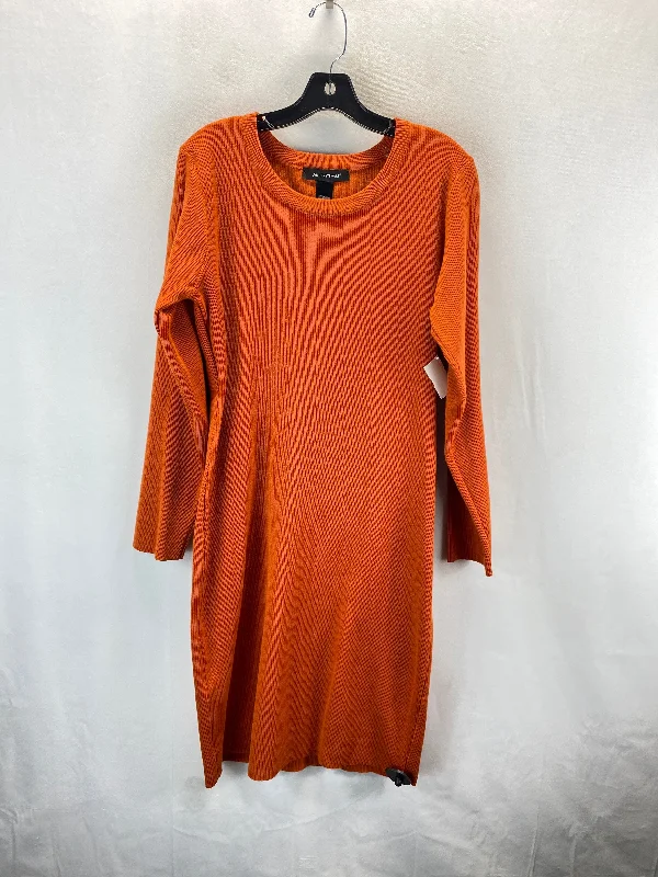 Dress Casual Midi By Ashley Stewart In Orange, Size: 18 Stylish Vintage Midi Dress