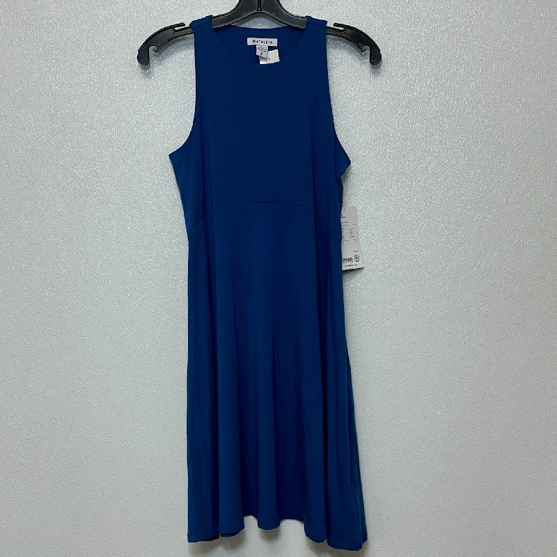 Dress Casual Midi By Athleta In Blue, Size: S Fashionable Plaid Midi Dress