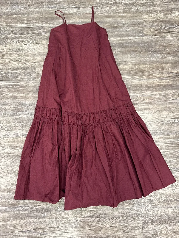 Dress Casual Midi By Banana Republic In Red, Size: Xxs Fashionable Pleated Midi Dress Dress Casual Midi By Banana Republic In Red, Size: Xxs Fashionable Pleated Midi Dress